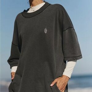 NWT Free People Movement Back Me Up Shirt in Black Size Medium